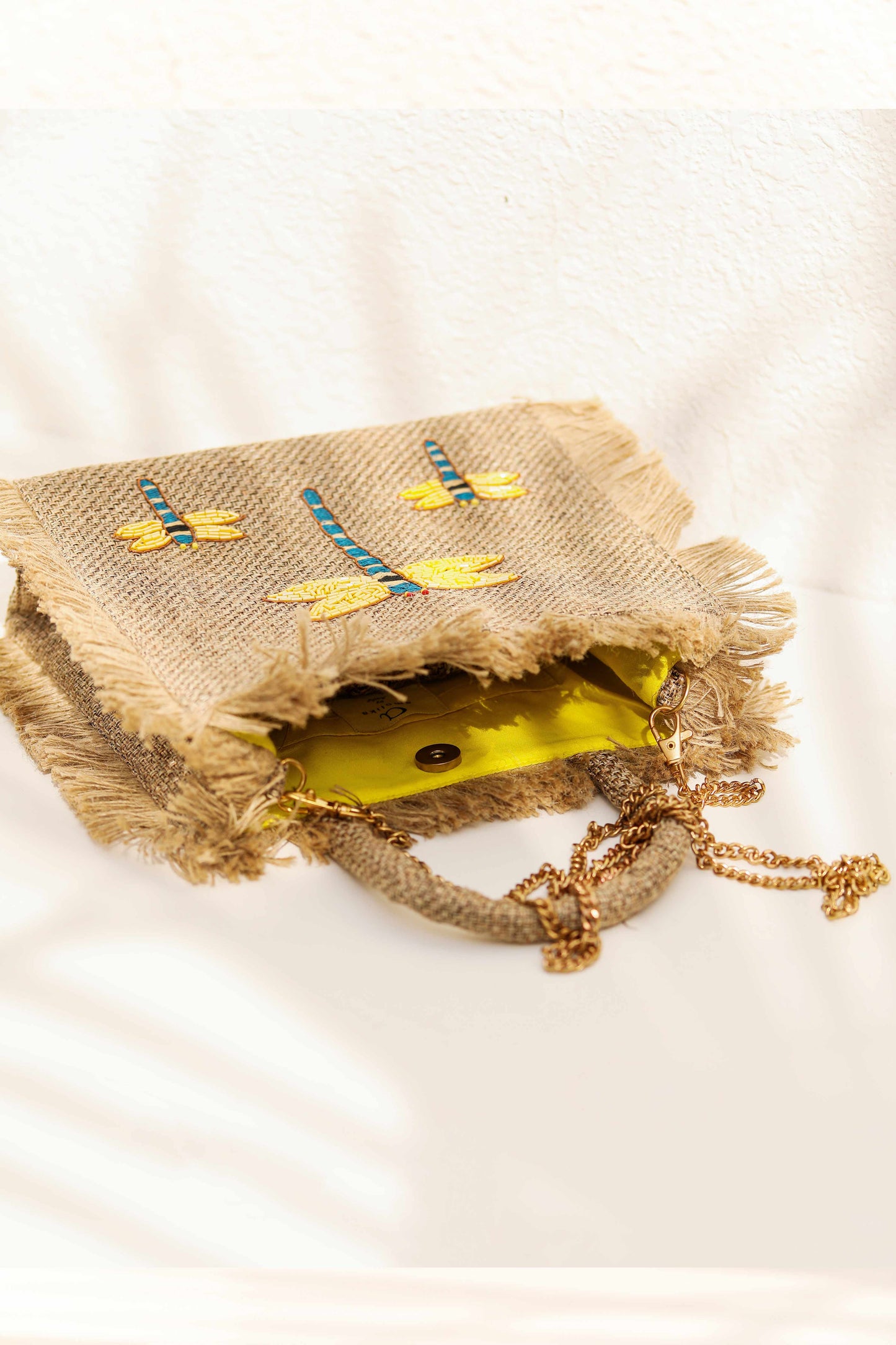 Lemon Dragonfly small tote