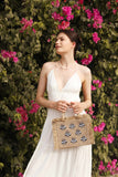 Black and white small bee tote