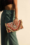Boho shell sling clutch bag